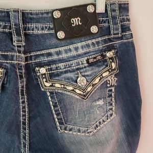 Miss Me Women Blue Studded Jeans 3x32 